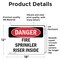 Signmission Fire Sprinkler Riser Inside Danger Sign, Vinyl Decal, 18in W x 12in L, 2PK OS-2PACK-DS-D-1218-L-2374 - alternate 4